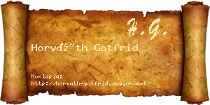 Horváth Gotfrid névjegykártya